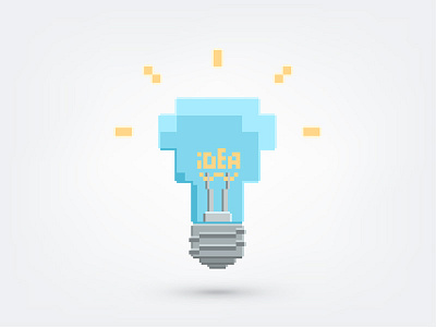 Light bulb bulb concept creative design idea innovation inspiration light lightbulb logo pixel art poster