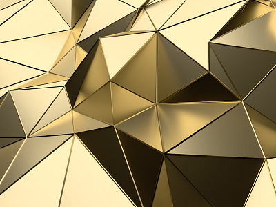 Abstract low poly surface 3d abstract background design gold low poly polygon polygonal render surface triangle wireframe
