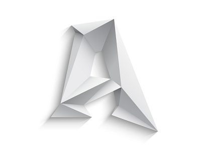 Low poly letter A