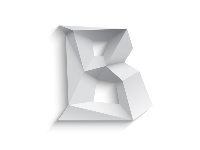 Low Poly Letter B By Aleksei Vasileika On Dribbble