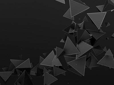 Abstract 3d render abstract black cgi dreams fantastic fantasy flow sharp surreal surrealism surrealistic triangle