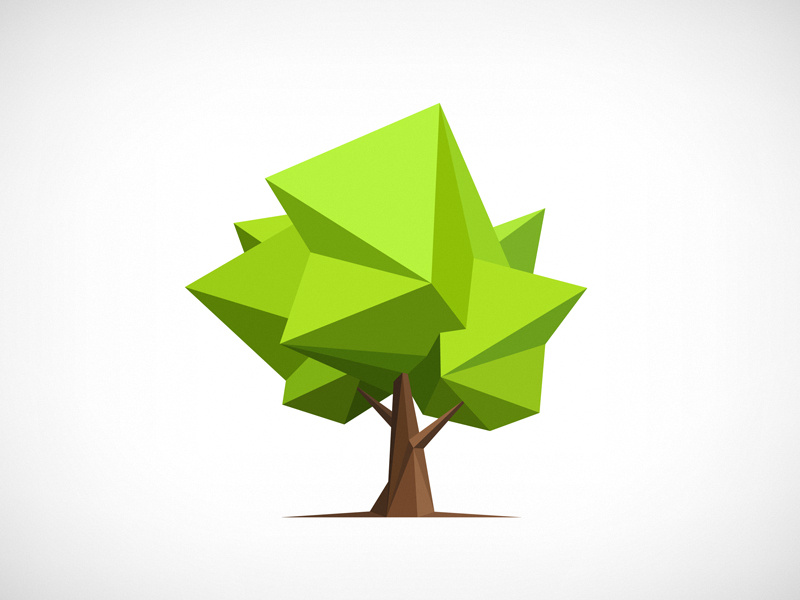 Polygonal Tree Illustration