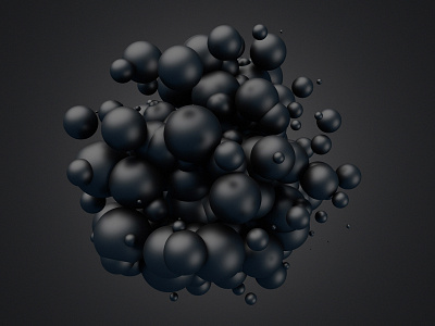 Abstract 3d render 3d abstract abstraction background ball black dark molecule particle randomize render sphere