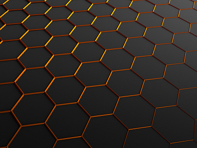 Background with hexagons 3d abstract background dark hexagon hexagonal honeycomb polygonal render surface tile wallpaper