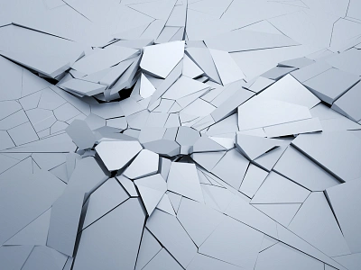 Cracked surface 3d abstract background burst crack cracked demolition destruction disruption poster render surface