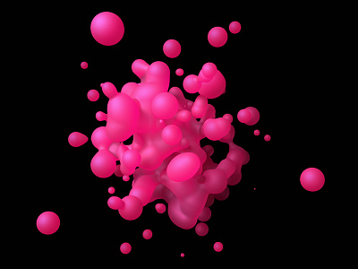 Pink fluid splash 3d abstract design fluid liquid paint pink poster render sphere splash splashing