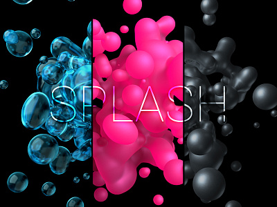 3D Renders of Liquid Splashes 3d abstract background blob design fluid liquid render shape sphere splash water