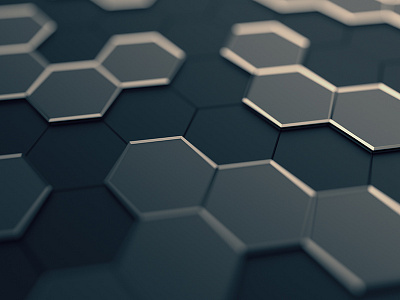 Hexagons 3d abstract background dark design hexagon honeycomb render sci fi science surface technology