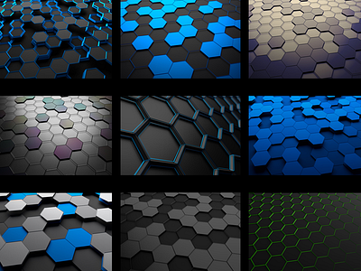 Hexagons 3d abstract background futuristic hexagon honeycomb polygon render sci fi science surface technology