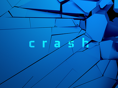 Crashed Surface 3d background blast broken burst crack crash design destruction explosion render wall
