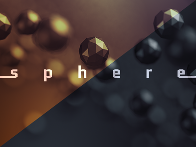 Polygonal Spheres 3d abstract background blur design gold low poly polygon polygonal render shape sphere