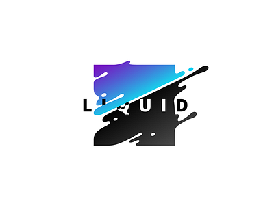 Liquid art branding design ink liquid logo paint shape splash square vector water