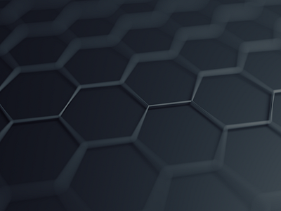 Futuristic background 3d abstract background black dark geometric hexagon honeycomb line render technology wallpaper
