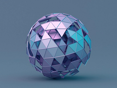 Endless motion 3d animation design geometric graphic loop motion polygonal render shape sphere triangle