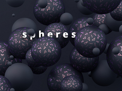 Spheres 3d render abstract background composition geometic graphic design illustration modern shape simple sphere style