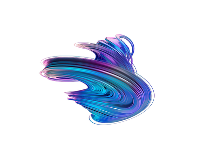 Twisted shape 3d render abstract shape animation color colorful digital art gradient graphic modern motion design rotation seamless loop