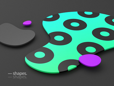Shapes 3d render abstract background circle geometric graphic design green minimal modern purple shape wallpaper