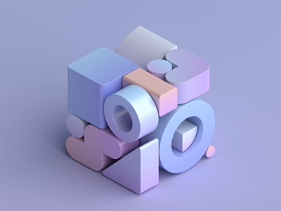 Geometric composition 3d animation 3d render abstract cube geometric design geometry graphic design modern motion design motion graphic pastel colors shape