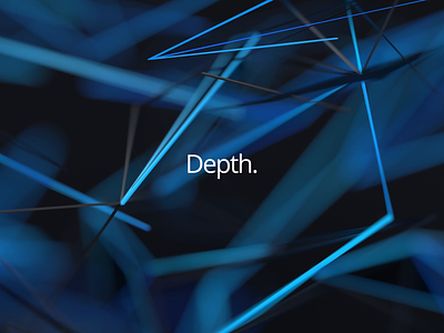 Depth 3d animation 3d render abstract background blue bokeh depth depth of field futuristic graphic design loop motion design wireframe