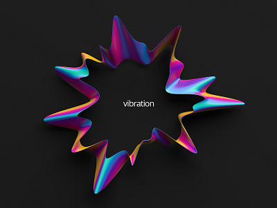 Vibration 3d art 3d render abstract background colorful creative gradient graphic design modern shape vibration wavy