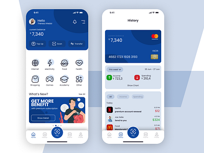 Ewalley, E-Wallet App UX Design