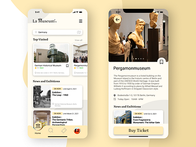 La Museum, Museum App UI UX Design uidesign ux uxdesign