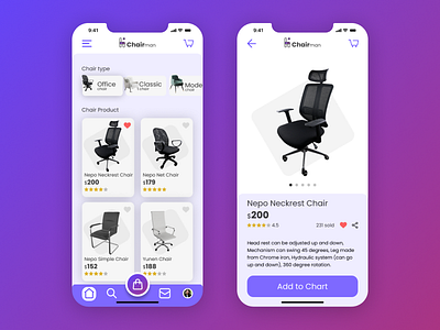 Chairman, Shopping App UI UX Design