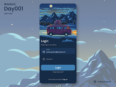 DailyUI 001 | Login Page @RofiqulAnam4