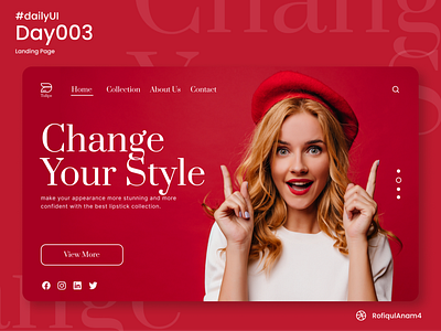 DailyUI 003 | Landing Page @RofiqulAnam4 challenge daily003 graphic design landing page red saily003challenge ui user experience user interface userinterface ux webdesign website
