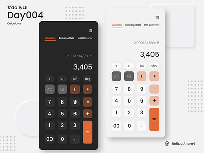 DailyUI 004 | Calculator @RofiqulAnam4 004 calculator daily dailyui dailyui004 design graphic design ui user experience user interface ux webdesign webdeveloper website