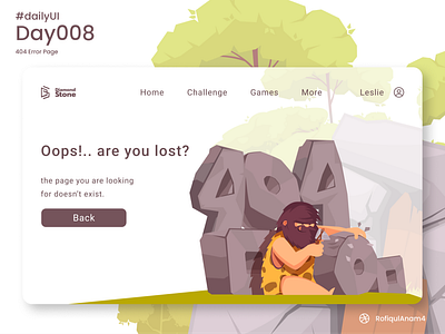 DailyUI 008 | 404 Error Page @RofiqulAnam4