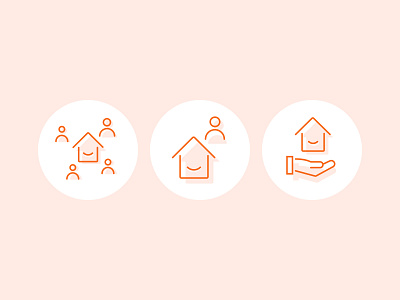 Crowdhouse Service Illustrations illustrations outline icon realestate switzerland