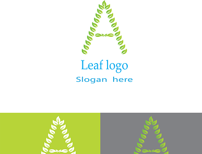leaf logo 3d animation branding design graphic design illustration logo typography ui vector