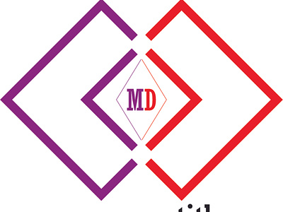 md logo graphic design vector