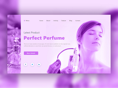 Perfume Landing Page app branding design ui uiux user experience design user interface design ux web web design web template website