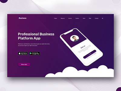 Business Platform Landing Page app branding design flat illustration ui uiux user experience design user interface design ux web web design web template website