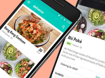 Deliveroo Android App - New Look android deliveroo delivery food mobile app