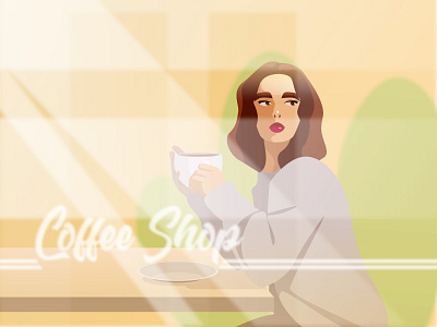 coffee Shop art character concept flat graphic illustration illustrator inspiration simple