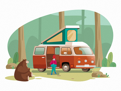 Somewhere in the woods adobe animation art design graphic illustration illustrator inspiration vector web