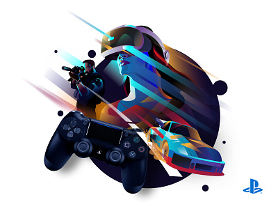 PS4 abstract illustration