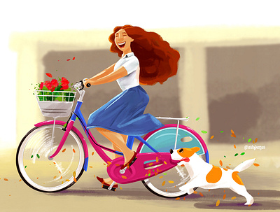 Cycling art artist character design digitalart drawing illustration painting