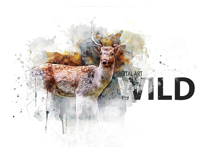 WILD - digital design art art arts design digital graphic inspiration new painting typography wallpaper watercolor wild