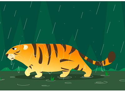 Walking in the rain :) animation art design illustraion illustrator inspiration simple vector