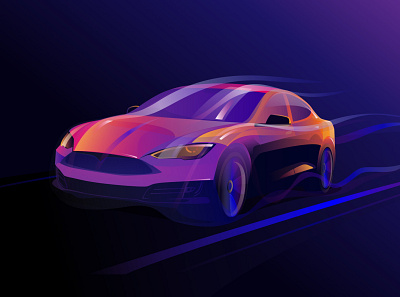 Car animation app art design graphic illustration inspiration minimal ui vector