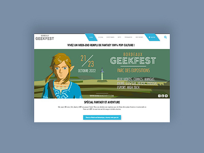 Bordeaux Geekfest project design illustration link logo ui ux web zelda