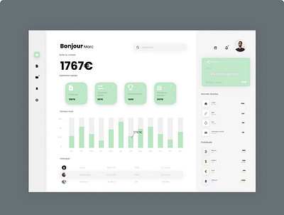 Banking Dashboard app design ui ux web