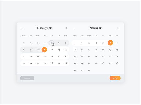 UI components by Caroline Vestergaard Reiter on Dribbble