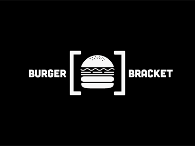 Burger Bracket Logo Build (gif) animated black and white bracket build burger bw gif logo simple