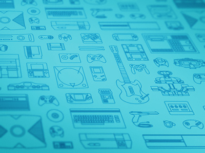 Video Game Print Design design game icons illustration paper video