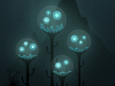 Underwater Colony colony glow illustration underwater